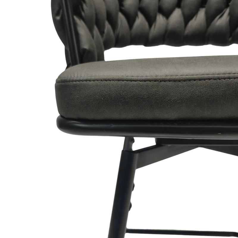 Tabouret de comptoir pivotant 25,39 po Warnie, Gris / Noir, 2, Tabouret de comptoir (siège d'une hauteur de 25,3