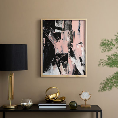 Black & Blush II Framed Print - Solid Wood