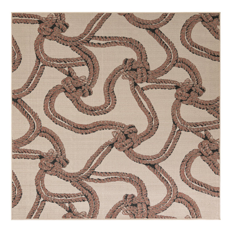 Angelys Indoor/Outdoor Area Rug, Square 7'10"