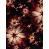 Whimsical R Hand Knotted Wool Area Rug in Red/Ivory/Gray/Black