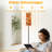  68.5" Standing Floor Lamp basketball balls brown Dimmable Metal Pole Lamp with Linen Lampshade LED Bulb Included