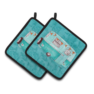 Caroline's Treasures Welcome To The Trailer Polyester Potholder Set