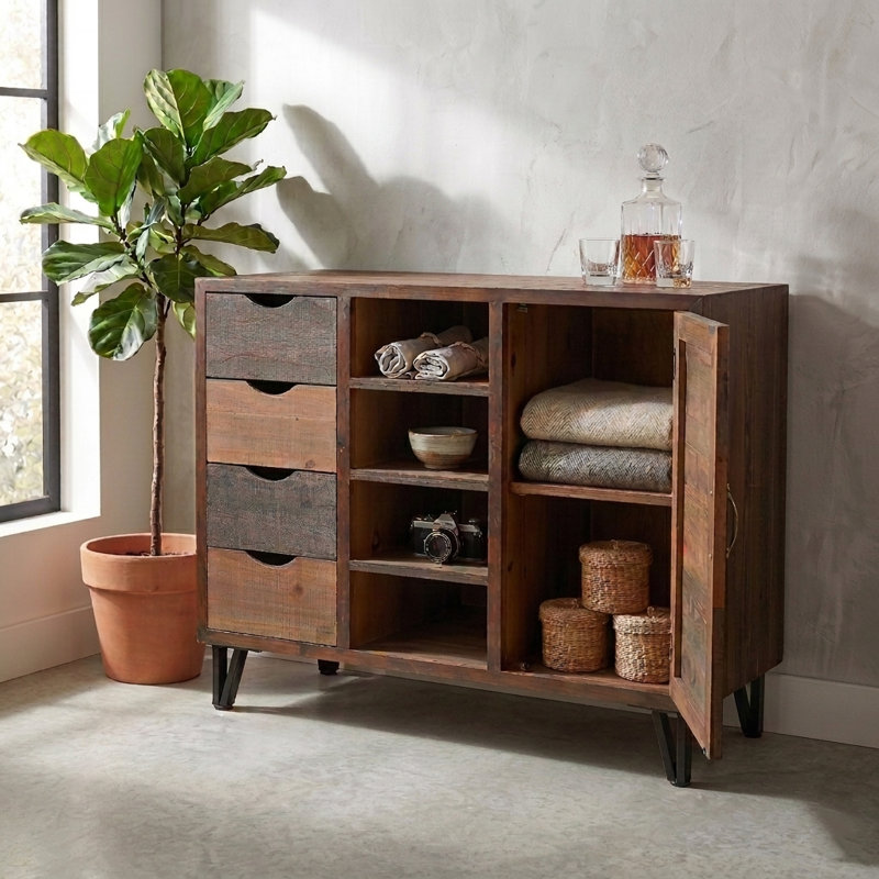 Otwell Solid Wood Accent Cabinet