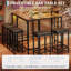 Ensemble de table de bar et de chaises 3 pièces, table de bar convertible en forme de L avec 2 tabourets et prises de courant, ensemble de salle à manger à hauteur de comptoir pour appartement et petite cuisine-343106004