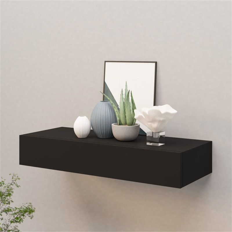 Broadwell with Drawer, 10 cm H x 60 cm W x 23.5 cm D, Grey