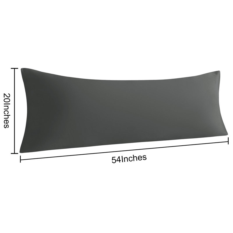 Taie d'oreiller pour le corps en microfibre, ensemble de taies d'oreiller douces avec fermeture portefeuille, 137 cm L × 51 cm H