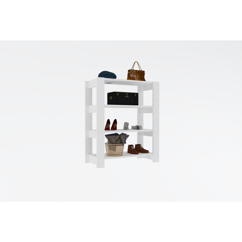 Baneen 8 Pair Shoe Storage Cabinet, White