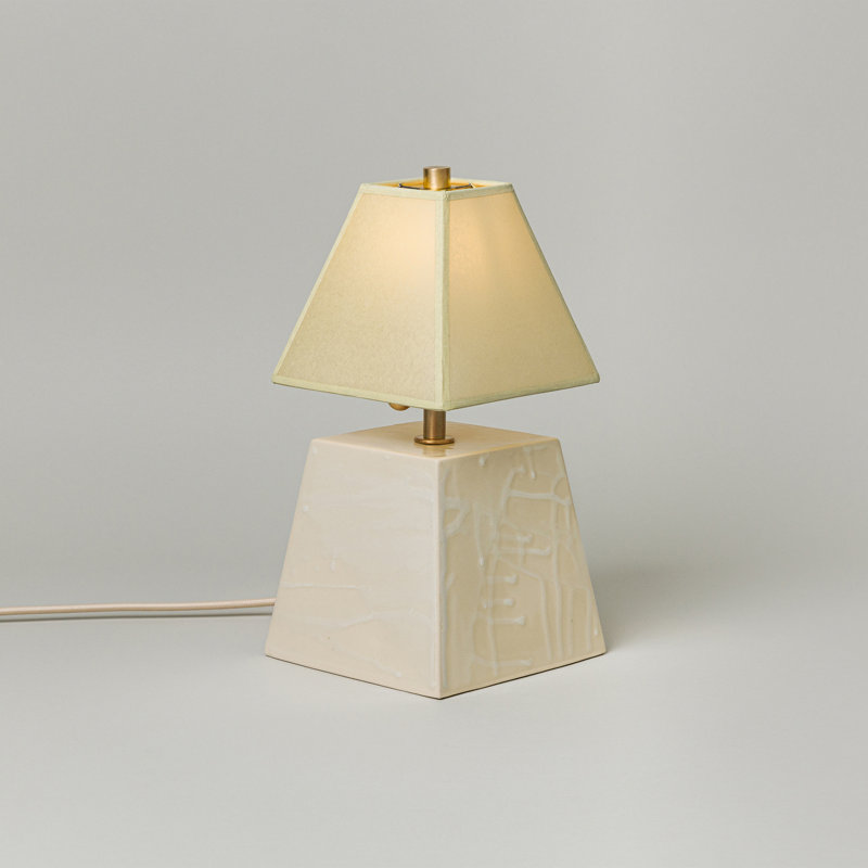 Osen Table Lamp, 13.5" H x 7.5" W x 7.5" D, Faint Green, Glace