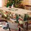 1 nappe ronde / rectangulaire en polyester de 1 pièce, nappe de Noël avec pin, bonhomme de neige, camion, bord embosé, décorations de Noël pour table à manger, décoration de table de fête festive, cadeau de fête parfait-941190769