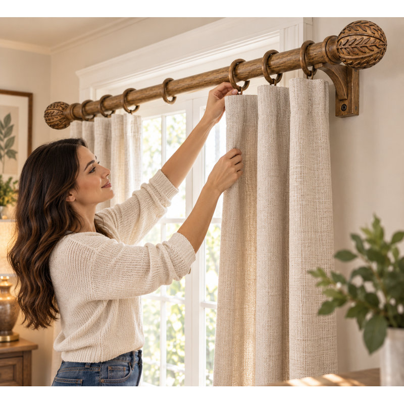 Wood Curtain Rods for Windows