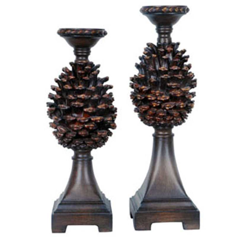 Pine Bluff Resin Tabletop Candlestick