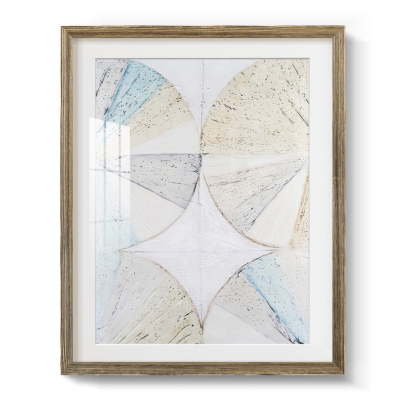 «Neutral Frame I», reproduction encadrée, Blanc, Papier avec cadre noyer