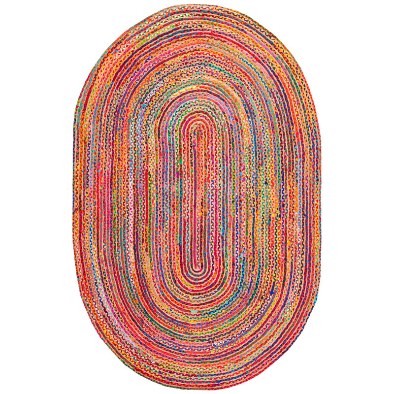 Hand Woven Area Rug, Oval 152 x 244 cm