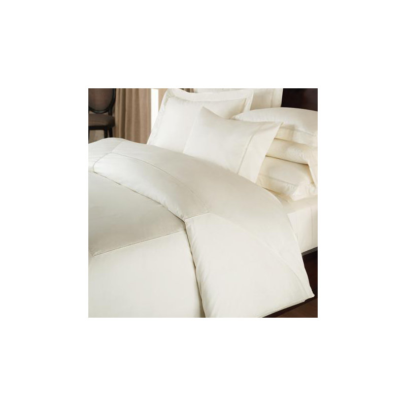Ensemble de draps en percale 100% coton 400 fils Ambience, Ensemble de draps pour très grand lit + un drap-h, Crème