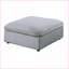 Repose-pieds en velours côtelé gris foncé avec pieds en bois | Coussin doux | Pièce modulaire