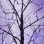 3 arbres avec lumières mauves - arbres artificiels noirs de 4 pi, 5 pi et 6 pi pour des vitrines créatives, pièce de système de branche articulée éclairée Spooky Glow, décor de maison hantée, vinyle ignifuge