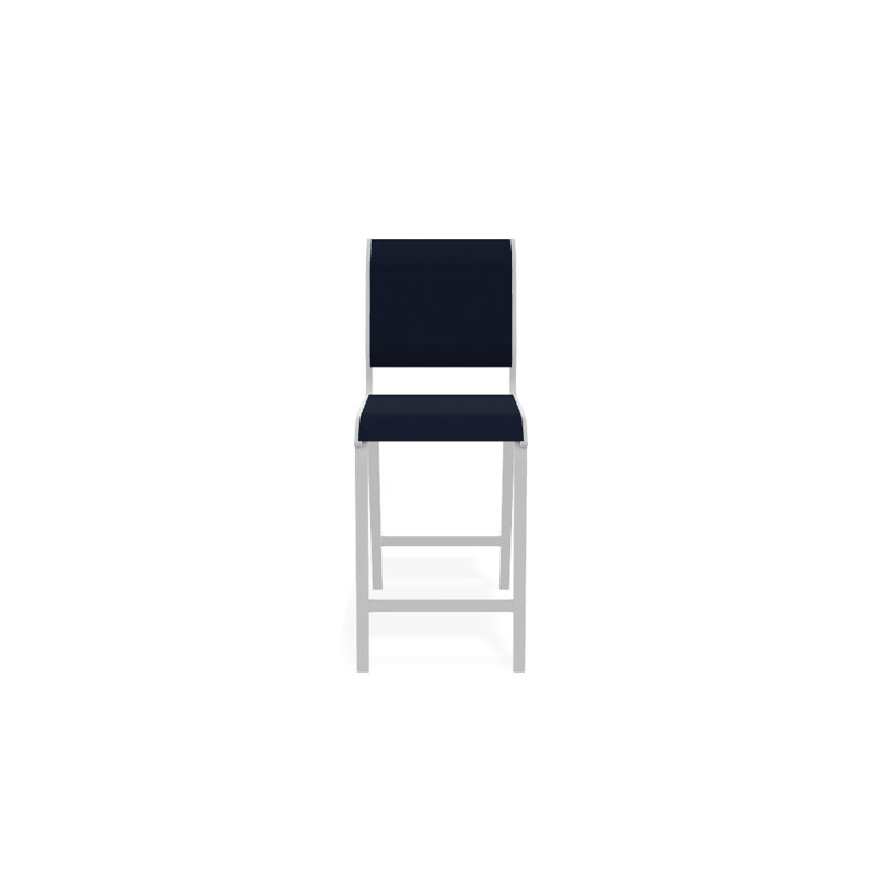 Tabouret de bar 26 po Holna, Bleu marine 13D Sunbrella®, Blanc texturé