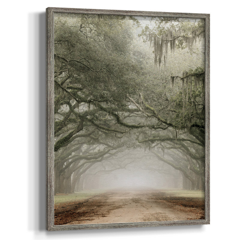" Doris Duke Garden ", No Mat, Walnut Framed Canvas