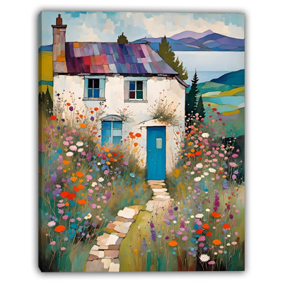 Charming Cottage Garden - Wrapped Canvas Wall Art