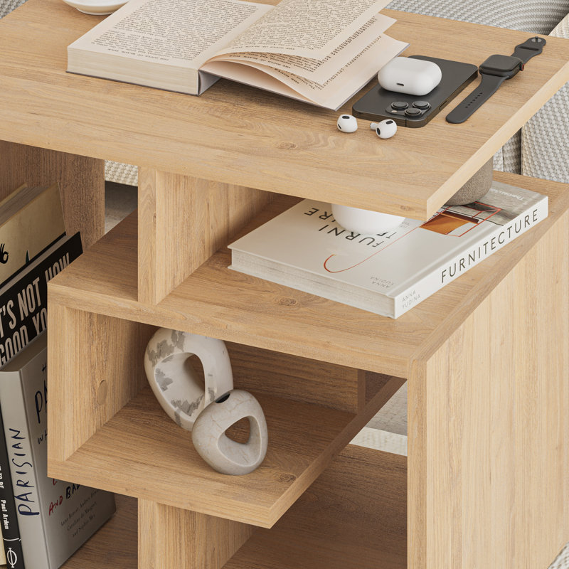 Table basse Alyea, Brun