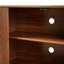 Meuble télé avec buffet à motif ondulé et armoire à rayures verticales en bois pour cuisine / chambre à coucher / vestibule. Noyer, l 64 po x P 15 po x H 24 po-1559974967