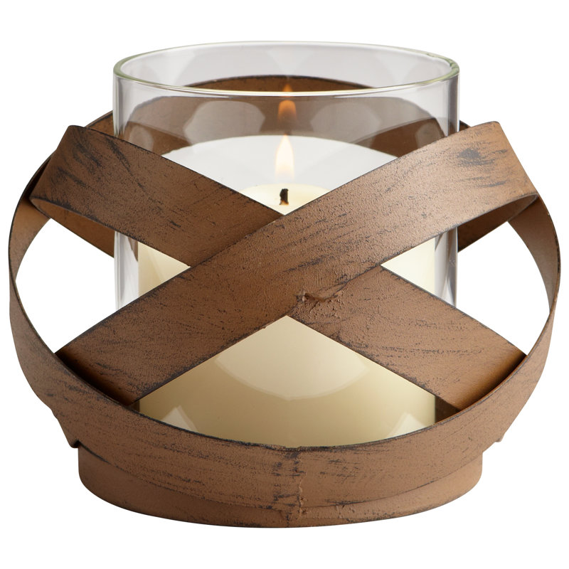 Infinity Hurricane Candle Holder, 4" H x 5.25" W x 5.25" D