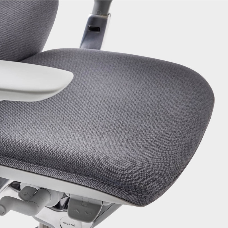 Haworth Zody Upholstered Office Chair - Standard Posture with Lumbar Support, Steel
