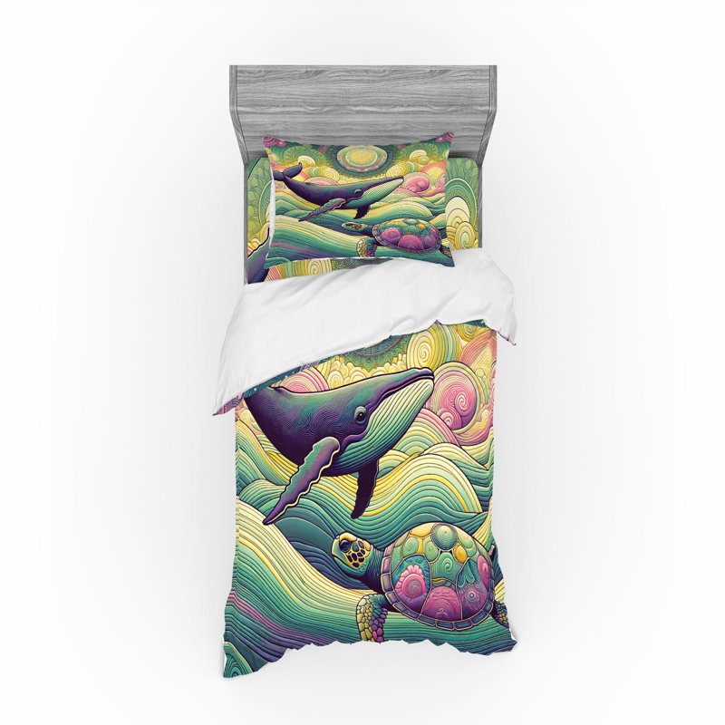 Ensemble de literie Ambesonne, Housse de couette simple très longue + 2 pièces