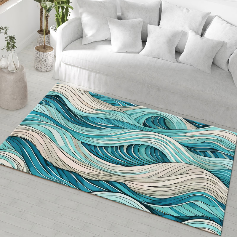 Bohemian Inspired Floral With Pile Soft Printed Rug for Elegant Home Decor Enhancement, Rectangle 3'3" x 4'11"