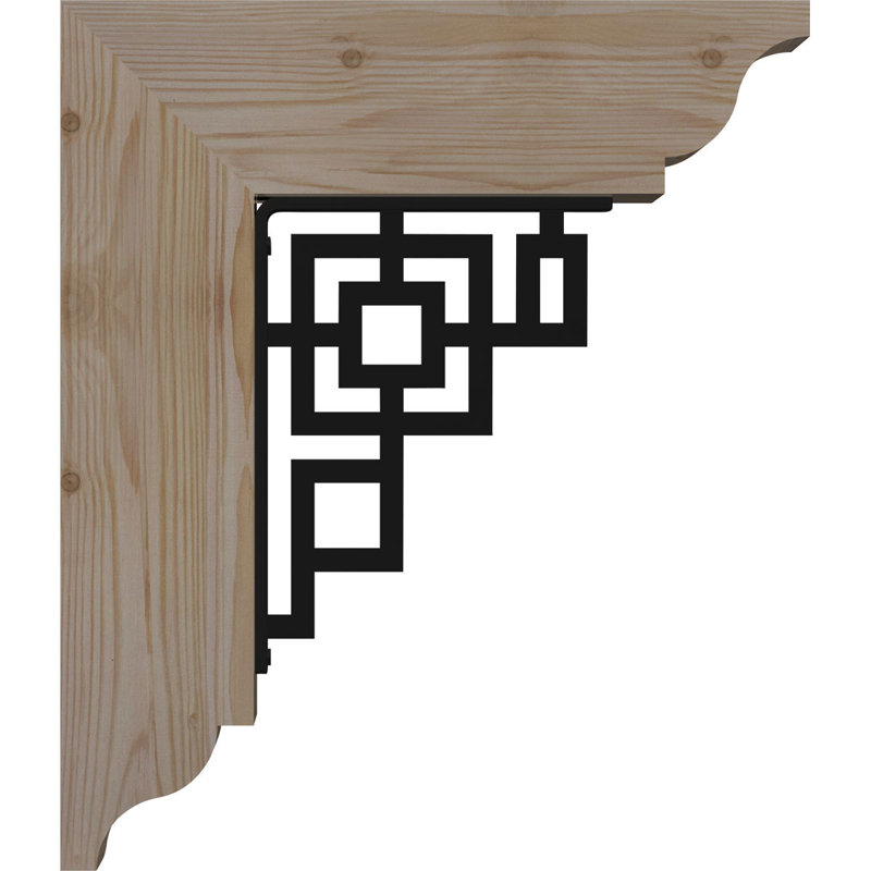 Support de fer simple 4 "Eris, H 14 po x P 11 1/2 po, Sapin de Douglas de l 3 1/2 po x T 2 po (lisse)