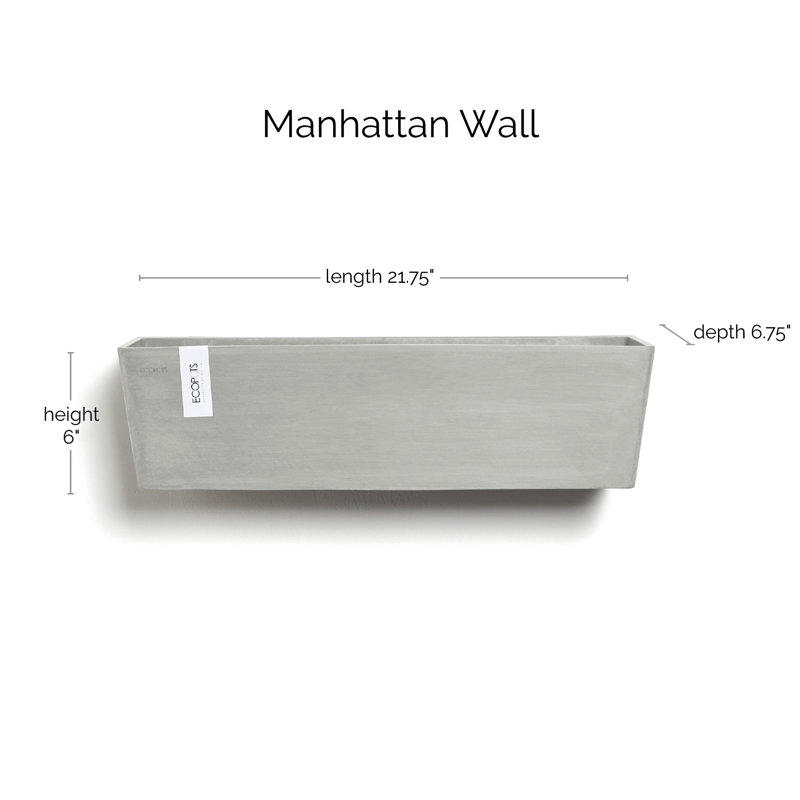 Wall Planter, White Gray
