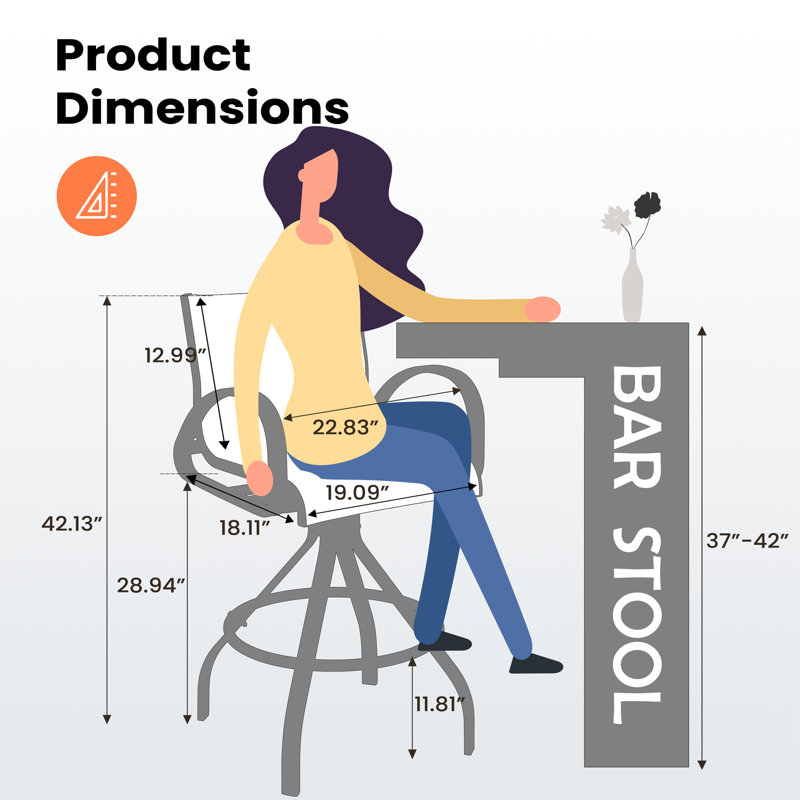 Tabouret de bar pivotant en aluminium 30 po avec Sunbrella (ensemble de 4), Huître