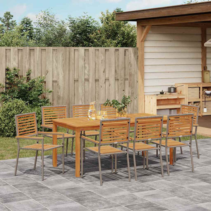 8 - Person Patio Dining Set with Rectangular Table , Cushions Included