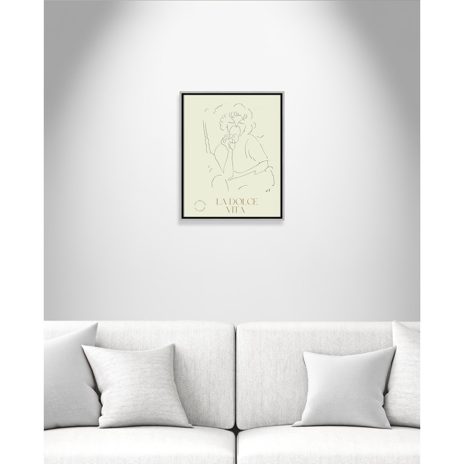Dottie "La Dolce Vita" Print, 21.5" H x 17.5" W, Silver