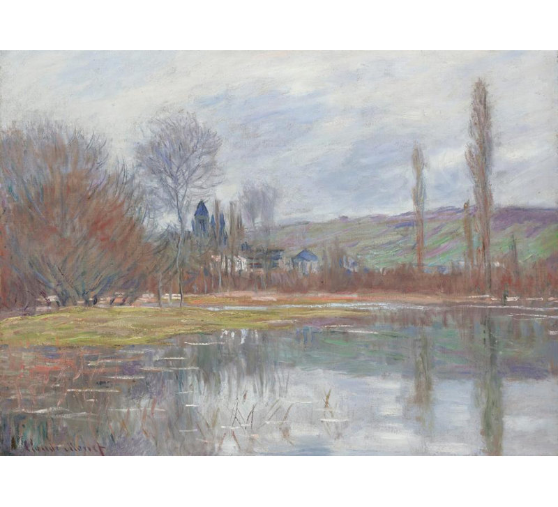 «Spring in Vétheuil» par Claude Monet - Art mural sur toile tendue avec châssis, H 48 po x l 33 po