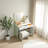  Vanity Desk With 3 Colors Led,Power Outlet and makeup organizer,makeup table with comfy chair and hair-dryer holder, White