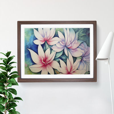 Cheerful Watercolour Flowers 1 Piece Single Picture Frame Painting