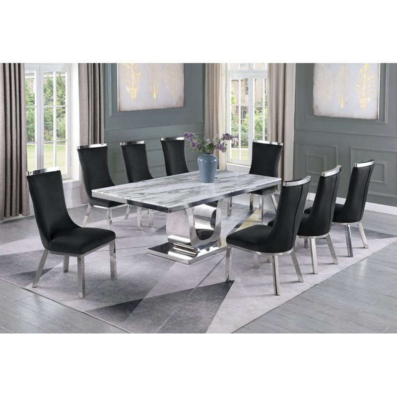 Ensemble repas pour 8 personnes, Noir