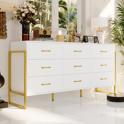Cappella 55.1" Wide 3 Drawer Sideboard by Wade Logan