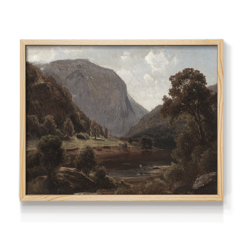 Paysages rétro-CDLxxxxi - reproduction encadrée - réversible, H 8 po x l 10 po, Naturel