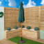 Bulkley 2.7M Outdoor Wooden Garden Parasol Sun Shade With Carry Bag-124248518