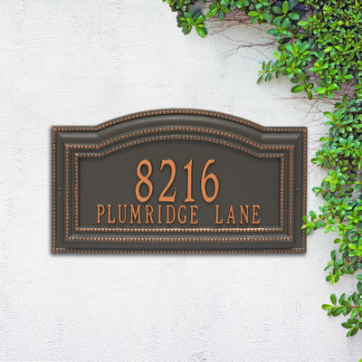 Signature Series 2-Line Wall Address Plaque