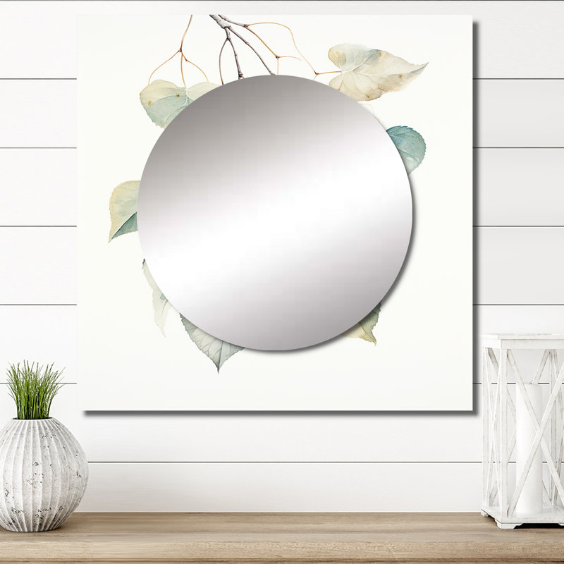 Miroir mural Hinnerike - Leaves, 36 po x 36 po