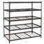 Étagère en métal robuste à 5 niveaux, l 48 po x P 24 po x H 72 po, support de rangement réglable, assemblage sans boulon, capacité de charge totale de 4 000 lb, pour le garage, le sous-sol, l'entrepôt, noir