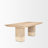 Jurine Mango Wood + Travertine Dining Table-99238348