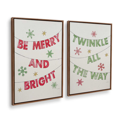 Twinkle All The Way, ensemble de 2 impressions sur toile