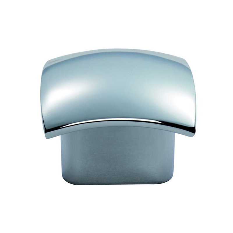 33mm Length Rectangle Knob, Polished Chrome