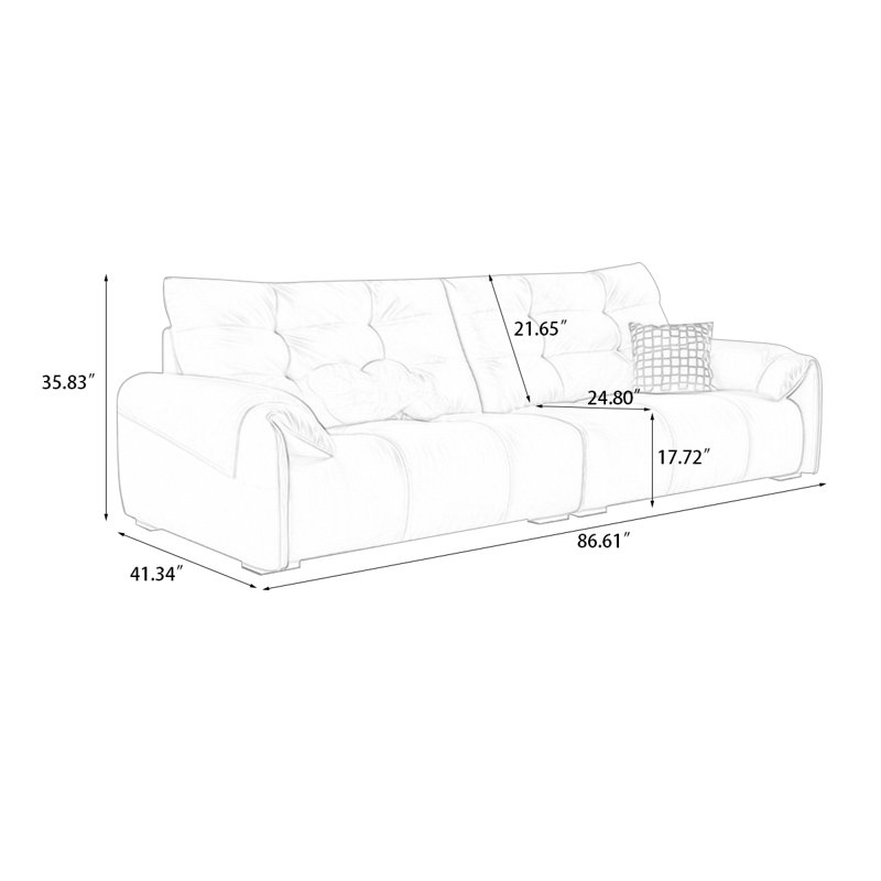 Canapé modulaire en polyester anti-rayures pour chat 4 places, L 86,61 po, 2