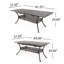 Table de salle à manger extensible Cast Weather - Caractéristique. Fabriqué en fer et en bois. Ton naturel. 64 po x 37,5 po 29 po. Table de terrasse 82,64 lb - Design rustique, matériaux 64 po 37,5 po 29 po