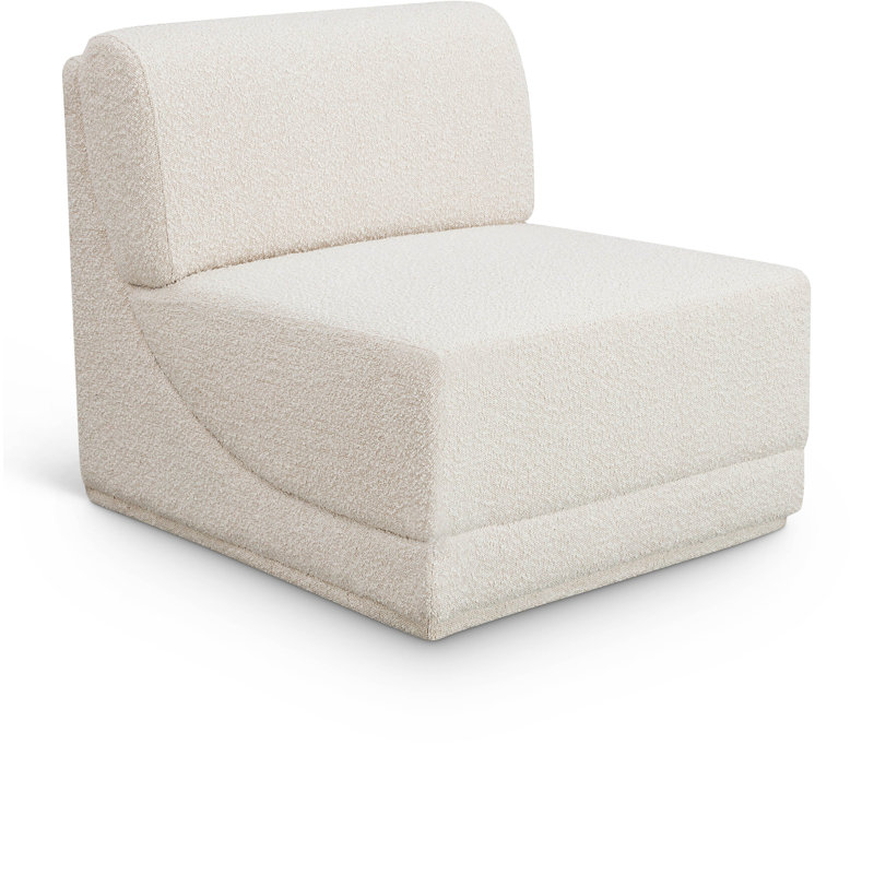 Ollie 30 po de large, Tissu crème bouclé